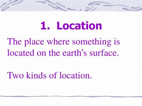 the place where something is.